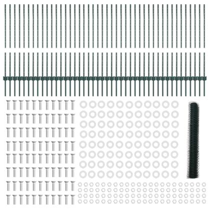 Ограда с пост Зелен 1 x 100 m Стомана и PVC
