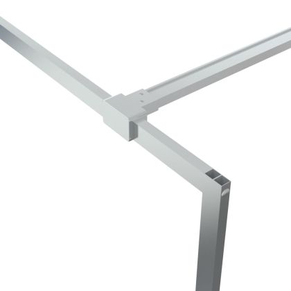 Параван за баня, сребрист, 90x195 см, прозрачно ESG стъкло