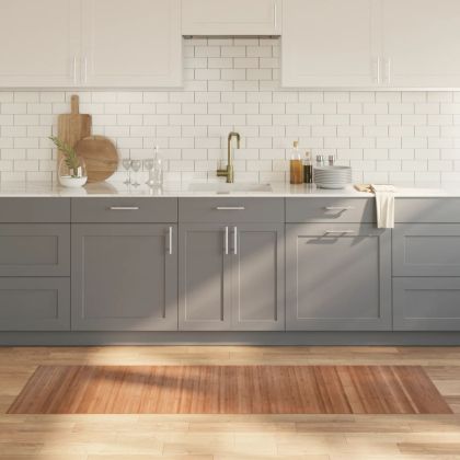 Килим, правоъгълен, натурален, 60x200 см, бамбук