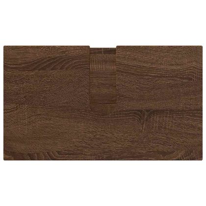 Комплект мебели за баня 3 pcs Кафяв дъб Инженерно дърво & Метал