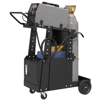 Количка за заваряване Черно 91 x 47 x 96 см Стомана