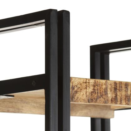 Библиотека с 5 рафта, 40x30x180 см, манго масив