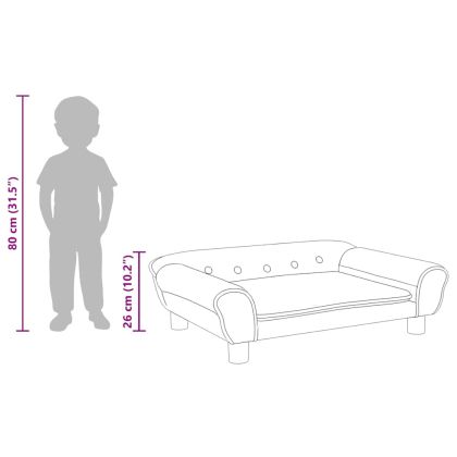 Детски диван, розов, 70x45x26 см, кадифе