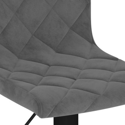 Бар табуретки, 2 бр, тъмносиви, кадифе