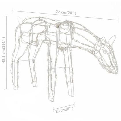 Коледна украса, 3 светещи елена, 229 LED лампички