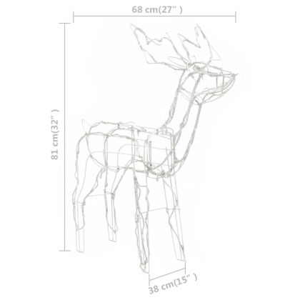 Коледна украса, 3 светещи елена, 229 LED лампички