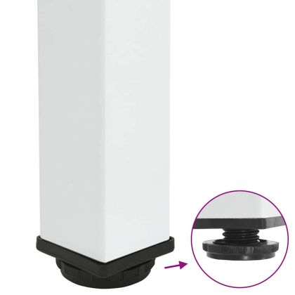 Крака за масичка за кафе, 4 бр., бели, 30-32 см, стомана