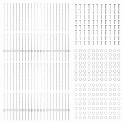 Стълб за ограда. 44 pcs Сребрист 160 cm Стомана