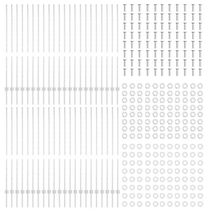 Стълб за ограда. 44 pcs Сребрист 180 cm Стомана