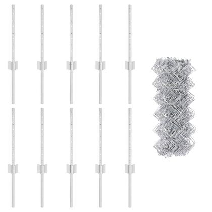 Ограда с пост Сребрист 0,4 x 10 м Стомана