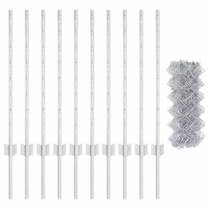 Ограда с пост Сребрист 0,8 x 10 m Стомана