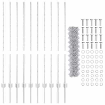 Ограда с пост Сребрист 1,2 x 10 m Стомана