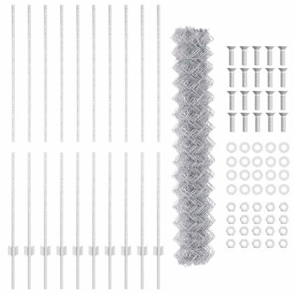 Ограда с пост Сребрист 1,5 x 10 m Стомана