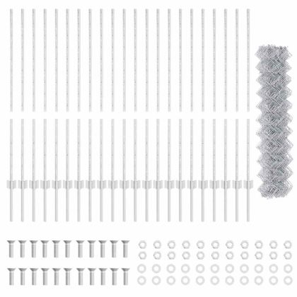 Ограда с пост Сребрист 1,2 x 25 m Стомана