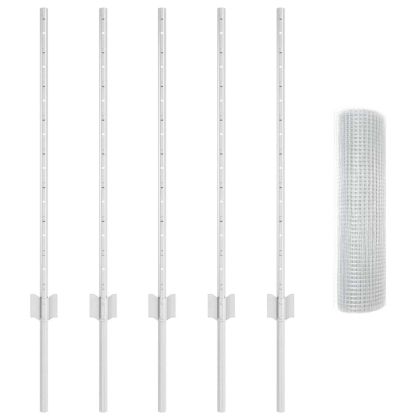 Ограда с пост Сребрист 0,8 x 10 m Стомана