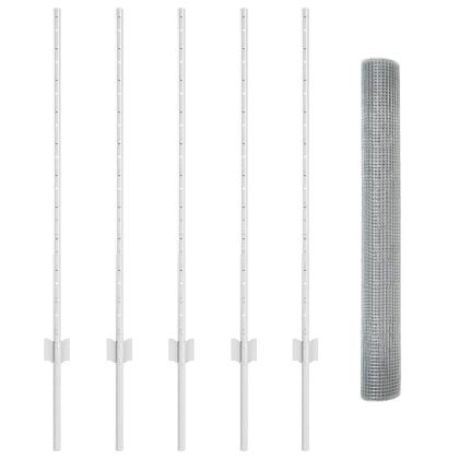 Ограда с пост Сребрист 1 x 10 m Стомана