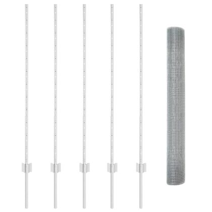 Ограда с пост Сребрист 1,2 x 10 m Стомана