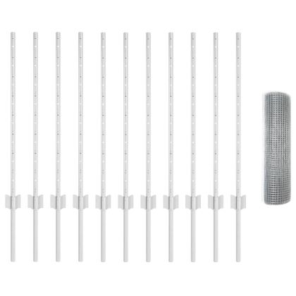 Ограда с пост Сребрист 0,8 x 25 m Стомана