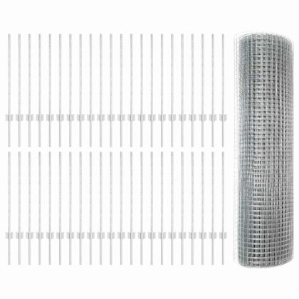 Ограда с пост Сребрист 0,8 x 100 м Стомана