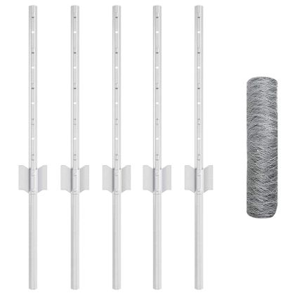 Ограда с пост Сребрист 0,4 x 10 м Стомана