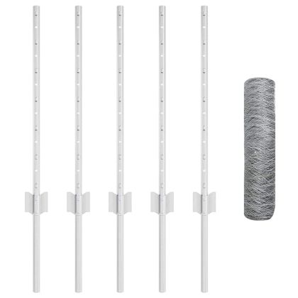 Ограда с пост Сребрист 0,6 x 10 м Стомана