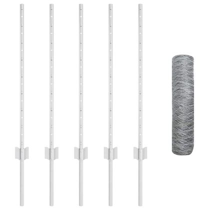 Ограда с пост Сребрист 0,8 x 10 m Стомана