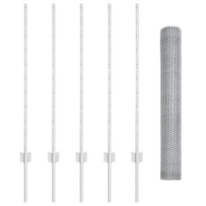 Ограда с пост Сребрист 1 x 10 m Стомана