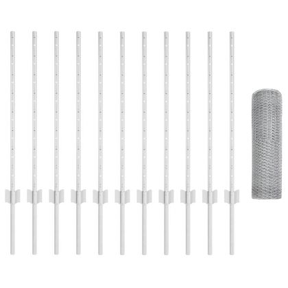 Ограда с пост Сребрист 0,8 x 25 m Стомана