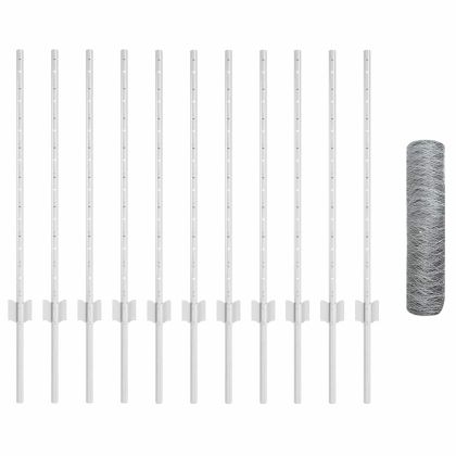 Ограда с пост Сребрист 0,8 x 25 m Стомана