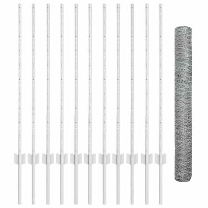 Ограда с пост Сребрист 1 x 25 m Стомана