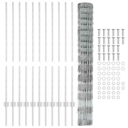 Ограда с пост Сребрист 1,2 x 25 m Стомана