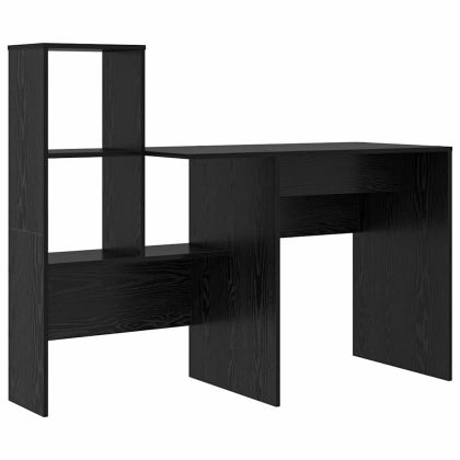 Бюро с рафт Черния дъб 131,5 x 50 x 106,5 см Инженерно дърво