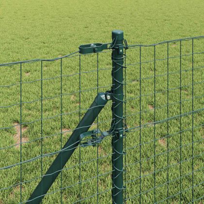Вградена оградна колона 52 бр. Зелено Прахово боядисана стомана
