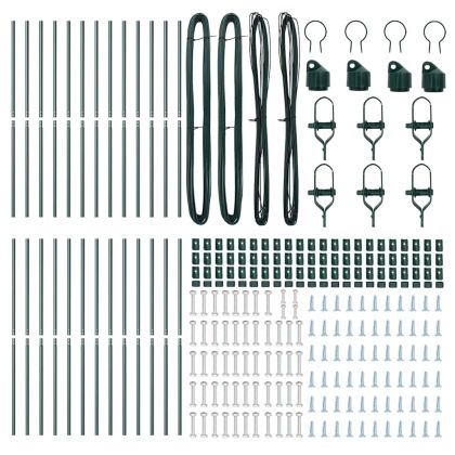 Стълб за ограда. 26 pcs Зелен 3,2 x 3,2 x 190 см