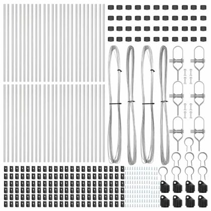 Стълб за ограда. 52 pcs Сив 3,2 x 3,2 x 80 см