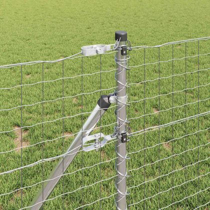 Стълб за ограда. 52 pcs Сив 3,2 x 3,2 x 100 см