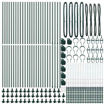 Стълб за ограда. 52 pcs Сив 3,2 x 3,2 x 70 см