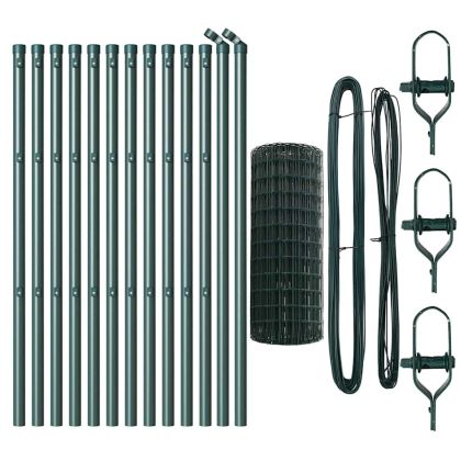 Ограда с пост Зелен 0,8 x 25 m Стомана