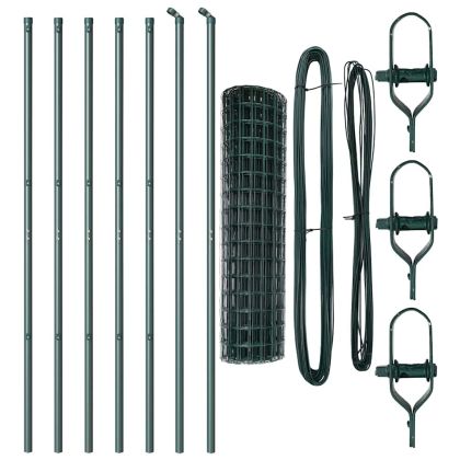 Ограда с пост Зелен 1 x 10 m Стомана