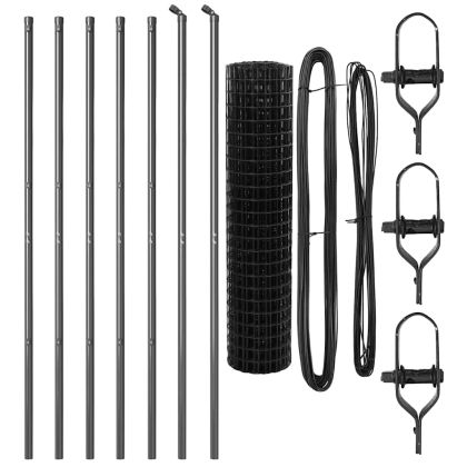 Ограда с пост Сив 1 x 10 m Стомана