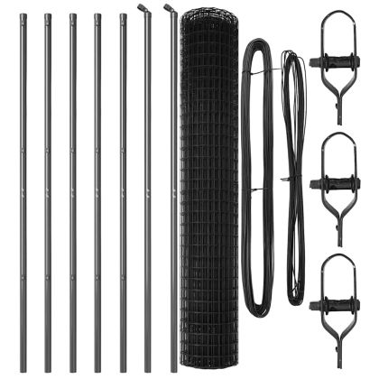 Ограда с пост Сив 1,5 x 10 m Стомана