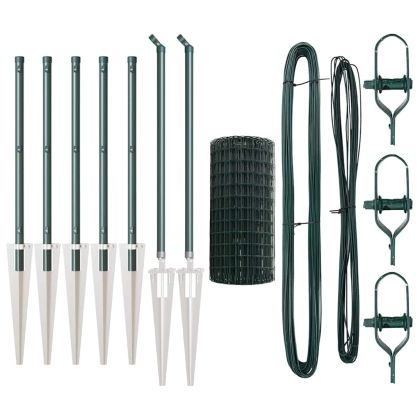 Ограда с пост Зелен 0,8 x 10 m Стомана