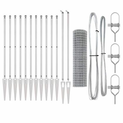 Ограда с пост Сребрист 1,2 x 25 m Стомана