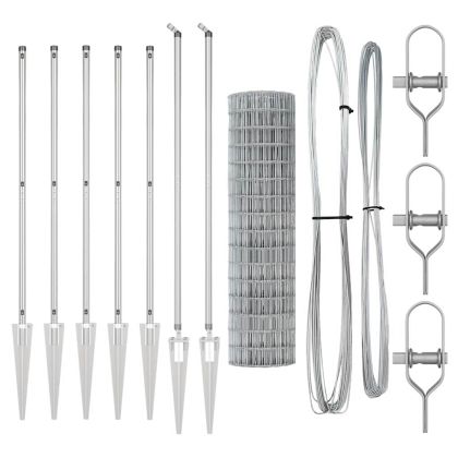 Ограда с пост Сребрист 1,2 x 10 m Стомана