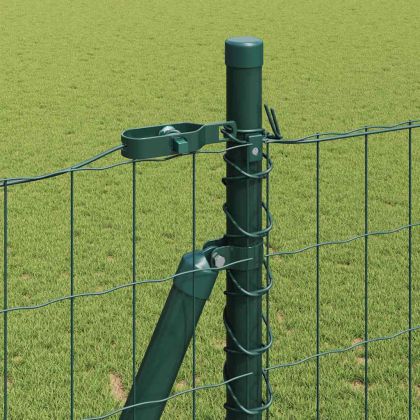 Европейска ограда с бетонна основа 10 x 1,4 м Зелено Мрежа