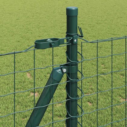 Ограда с пост Зелен 1 x 25 m Стомана и PVC