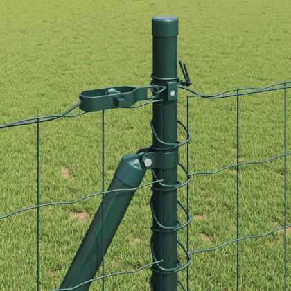 Ограда с пост Зелен 0,8 x 25 m Стомана и PVC