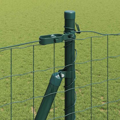 Ограда с пост Зелен 1,6 x 10 m Стомана и PVC