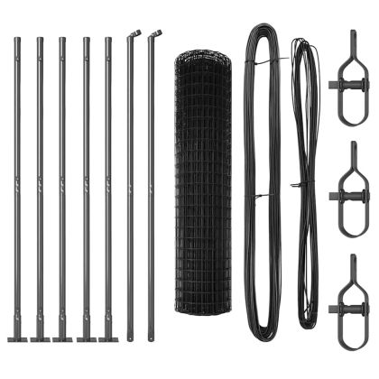 Ограда с пост Сив 0,8 x 10 m Стомана
