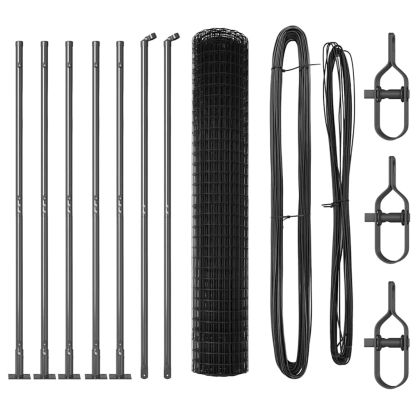 Ограда с пост Сив 1,5 x 10 m Стомана